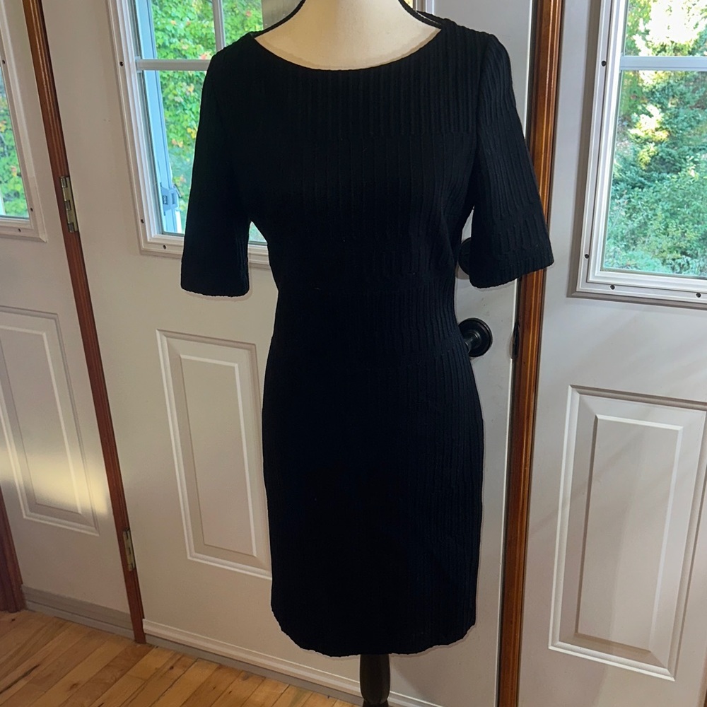 Hugo Boss Black Ribbed Dress - Picture 1 of 11